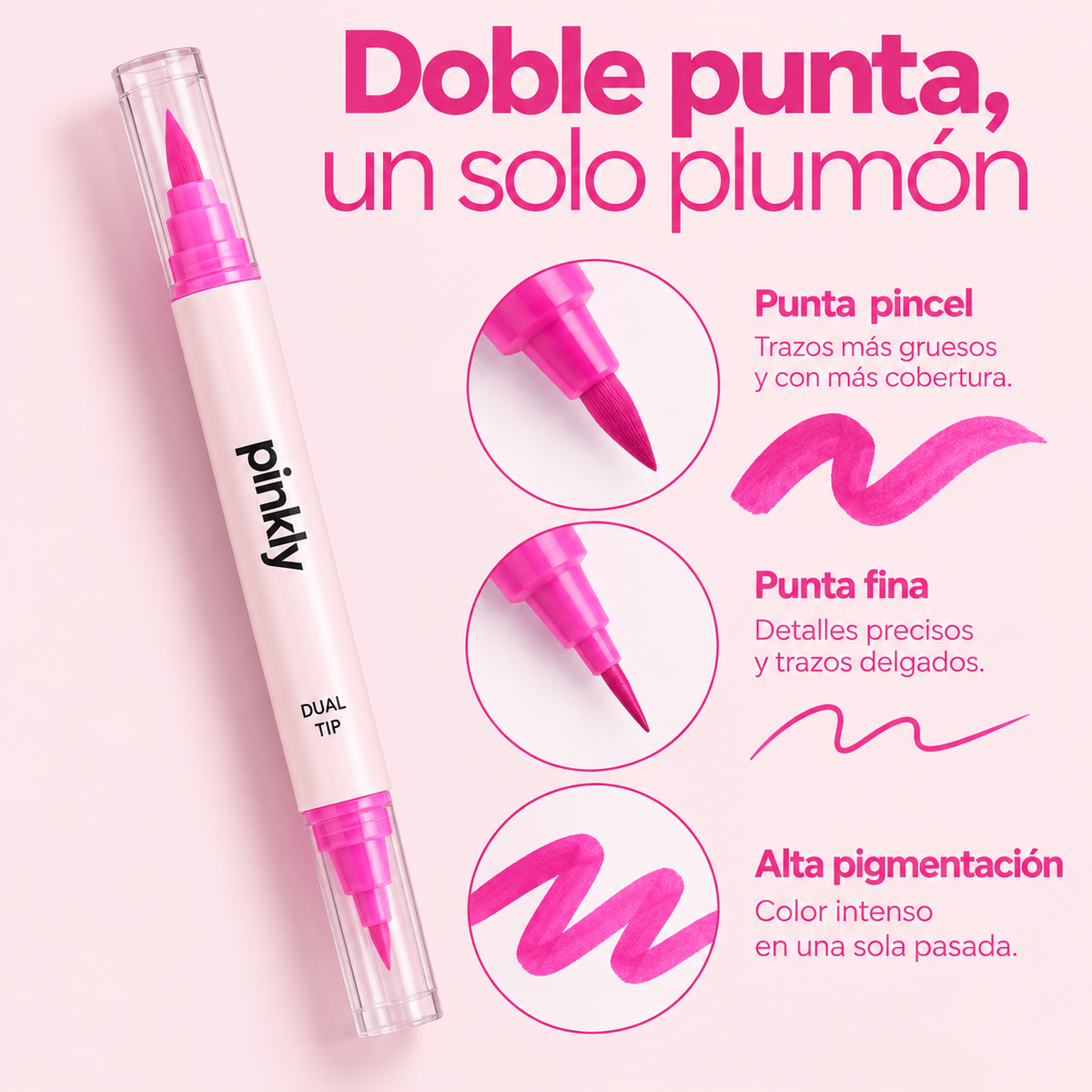 Pinkly Draw™ | Set de Plumones para Nail Art