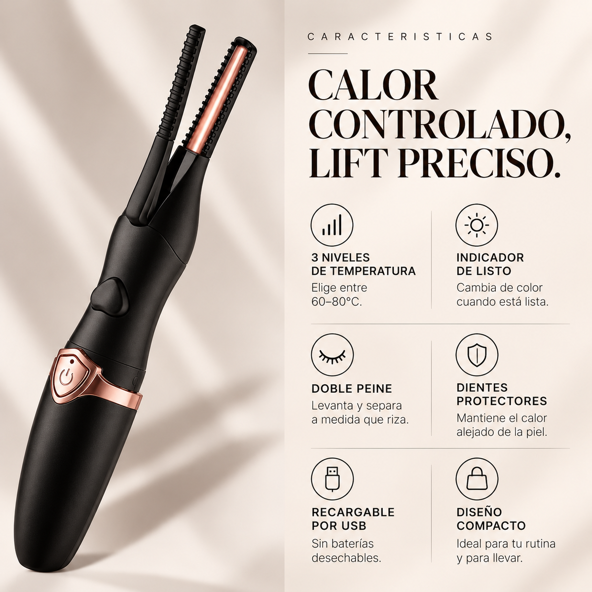 Pinkly Lift™ | Rizador Térmico de Pestañas